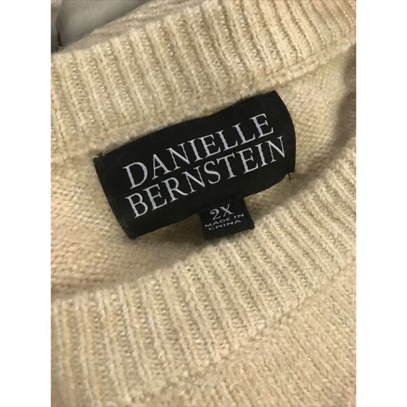 Danielle Bernstein Trendy Plus Size Pullover Sweater Long Sleeve Crew Neck 2X - Picture 3 of 3